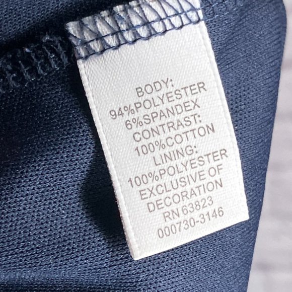 CJ Banks 1X Blue Embroidered V-Neck Stretch Lace Mixed Media Blouse Top Plus - Picture 4 of 4